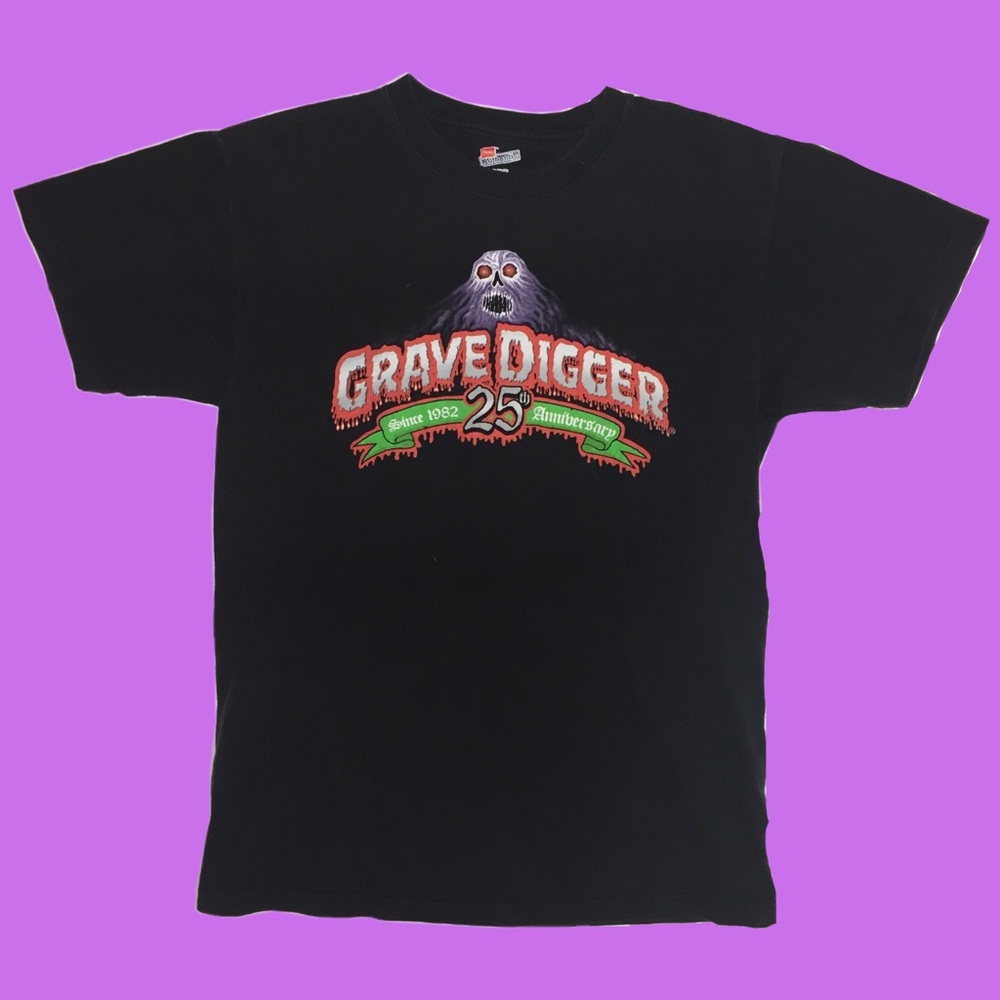 06β grave digger monster truck black tee small - Picture 2 of 6